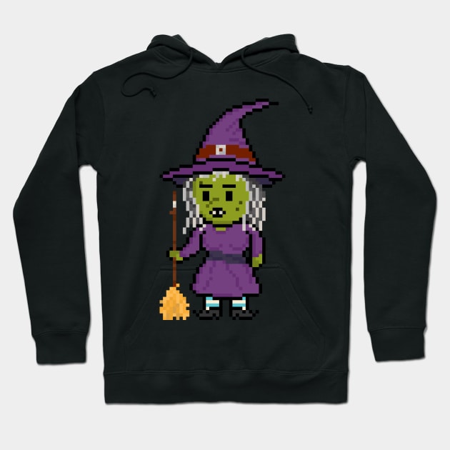 Pixel Monster Witch Hoodie by gkillerb